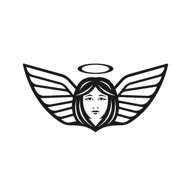 Vector angel goddess women with wings