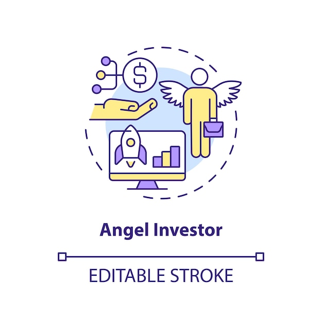 Angel investor concept icon