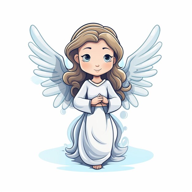 Vector angel isolated on transparent background