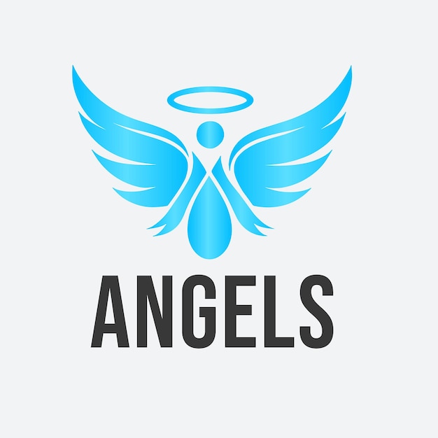 Angel logo design template