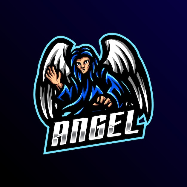 Angel mascot logo киберспорт игры