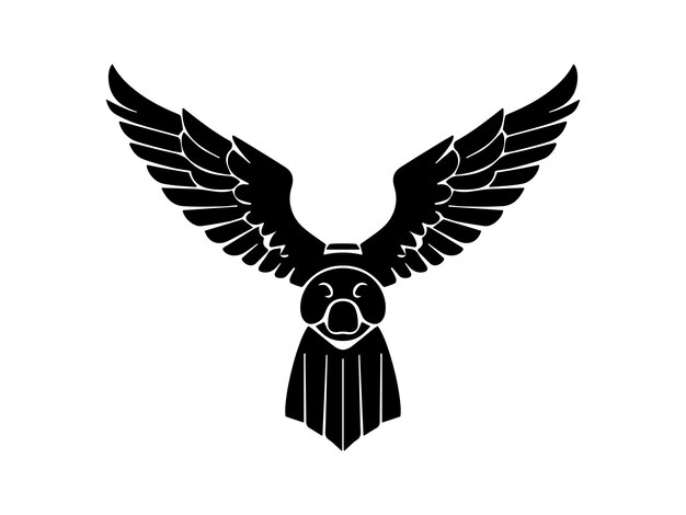 Vector angel pig logo