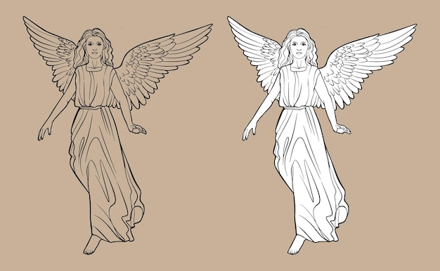 Angel Wings Drawing - How To Draw Angel Wings Step By Step