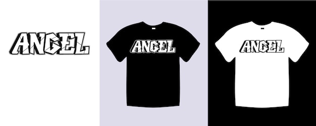 Angel typography t shirt lettering quotes design