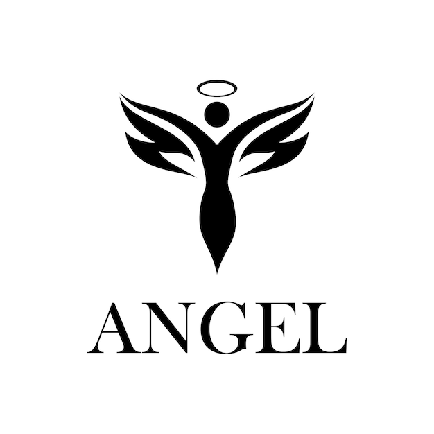 Premium Vector | Angel vector logo template