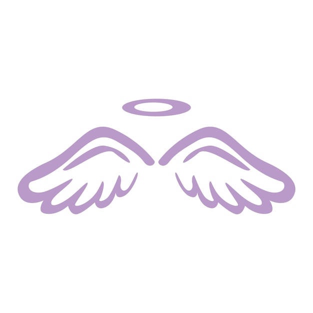Progettazione dell'icona del logo di angel wings