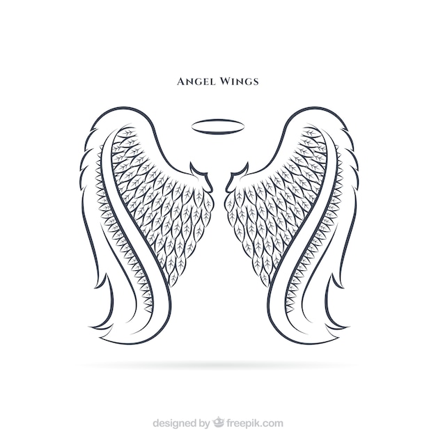 Vector angel wings