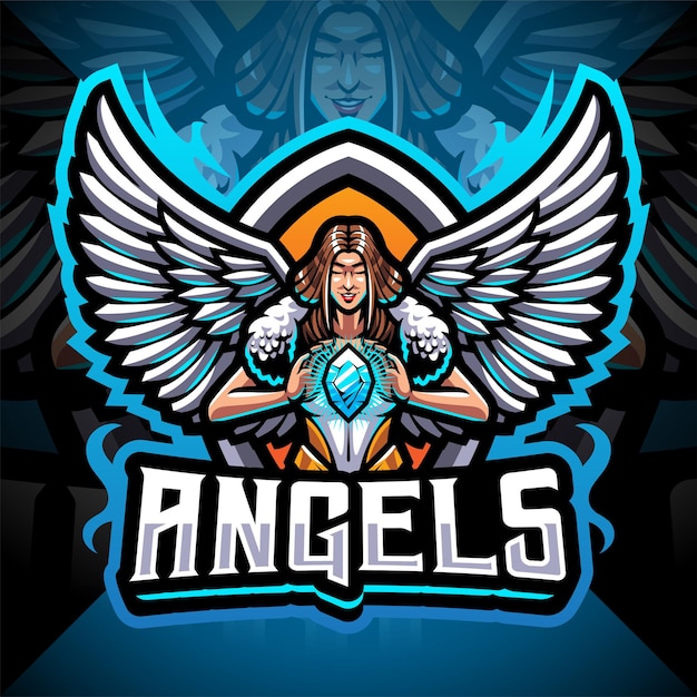 Angels esport mascotte logo design