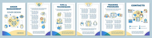 Anger management brochure template layout