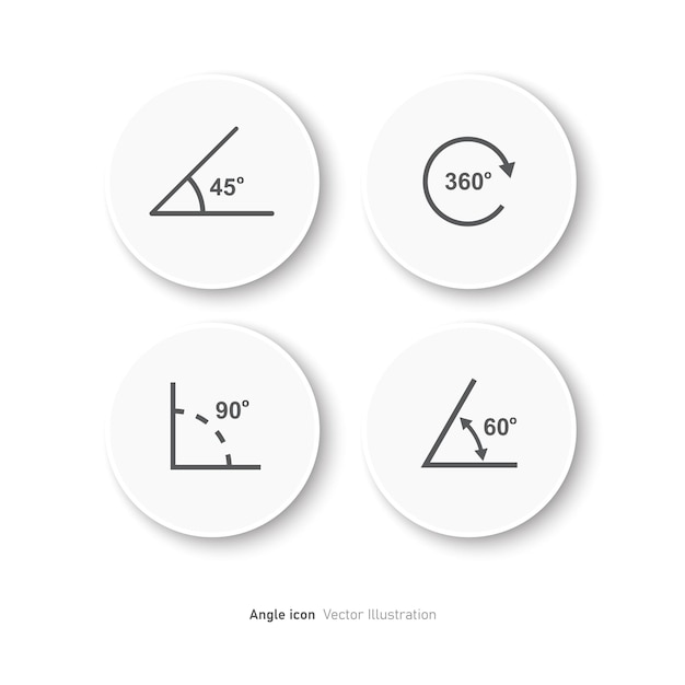 Vector angle icon design angle corner degree angle symbol vector illustration