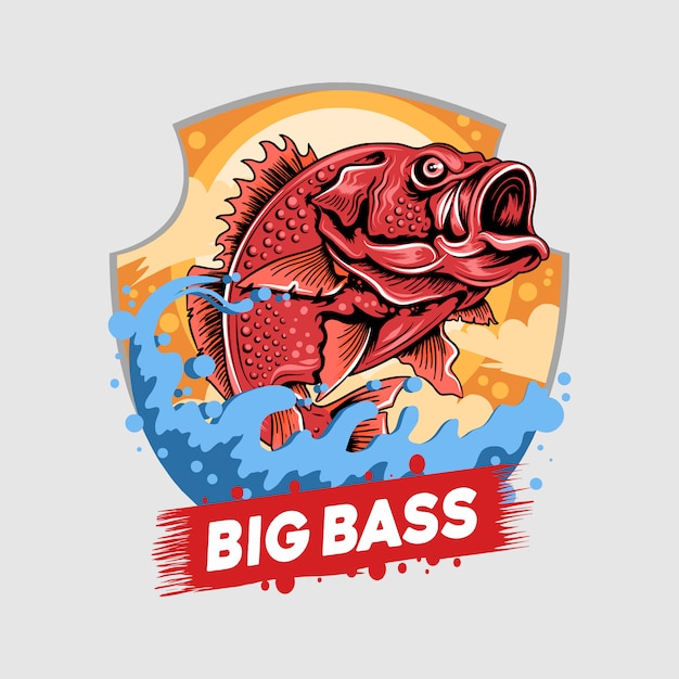 ANGLER FISH RED SNAPPER FISHERMAN BIG BASS ARTWORK