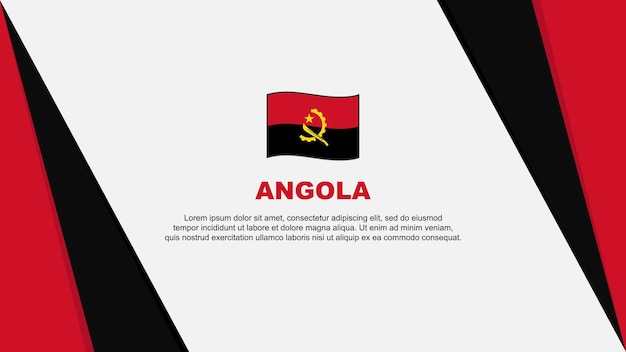 Angola flag abstract background design template angola independence day banner cartoon illustrazione vettoriale bandiera dell'angola