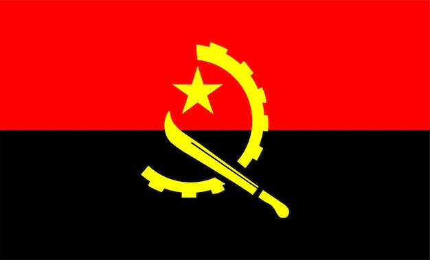 Vector angola flag design