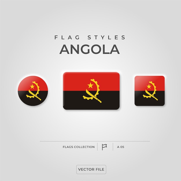 Drapeau Angola en Mulberry Symbols · Global Symbols