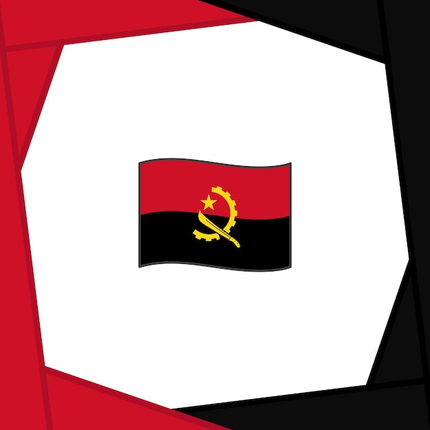 Angola vlag abstracte achtergrond ontwerpsjabloon angola onafhankelijkheidsdag banner social media post angola banner