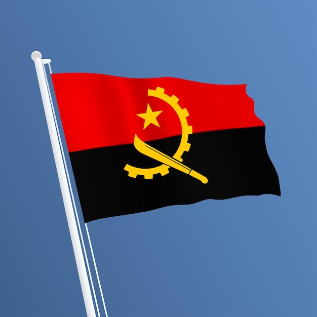 Angola Waving Flag Design and Angola Flag Design