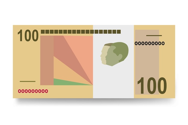 Angolees kwanza vector illustratie angola geld set bundel bankbiljetten papiergeld 100 aoa