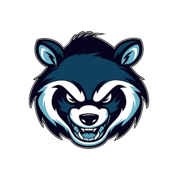 Vector angry badger mascot team sports esports character