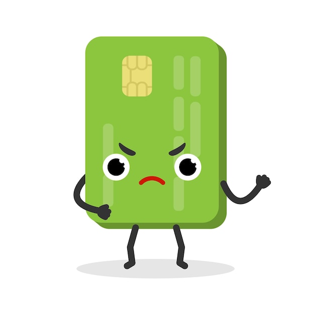 Angry Bank Card Character Online Payment emoji