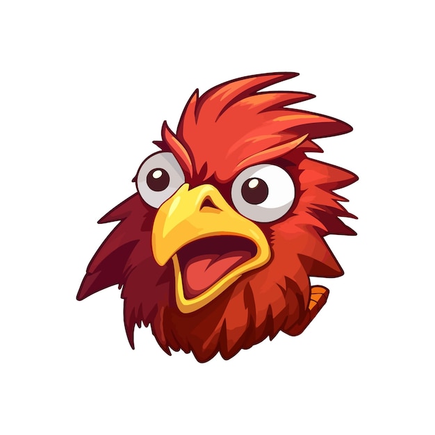 Vector angry bird head mascot vector