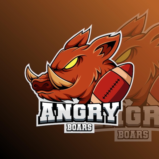 Il distintivo della squadra di calcio degli angry boars.