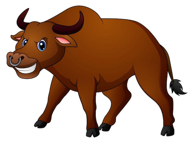 Angry bull cartoon