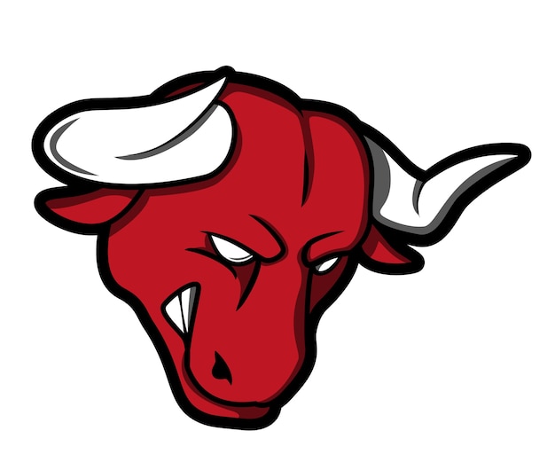 Logo della testa di toro arrabbiato