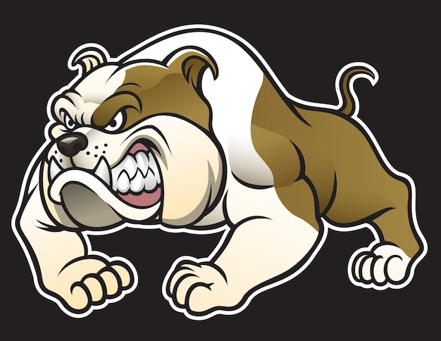 Vector angry bulldog