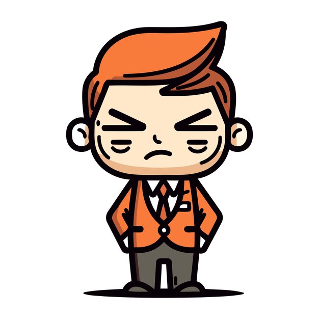 Vector angry businessman cartoon vector illustratie