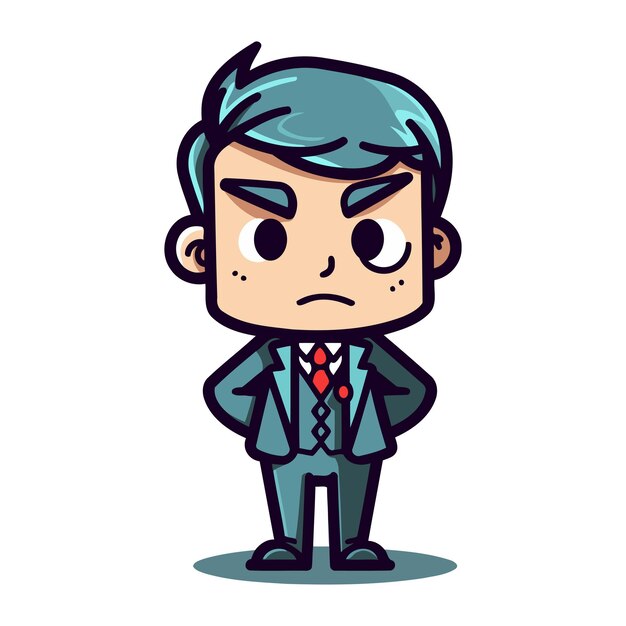 Angry businessman cartoon vector illustratie