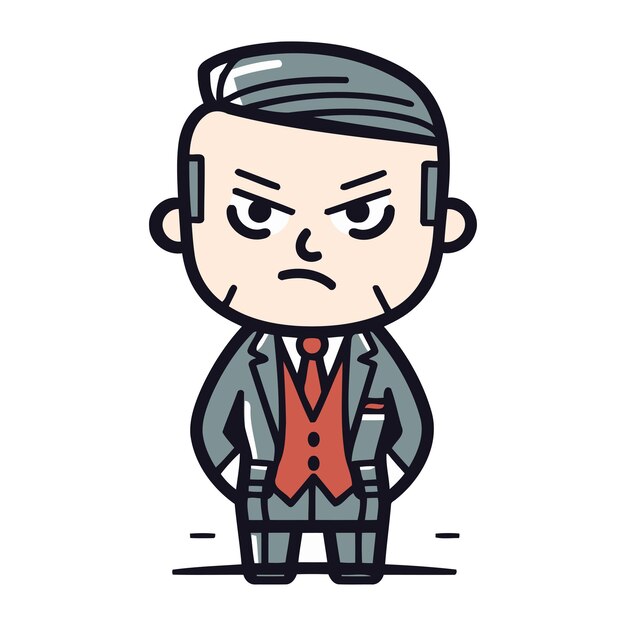 Vector angry businessman cartoon vector illustratie