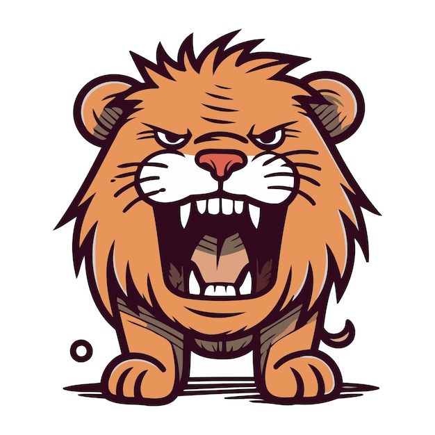 Vector angry cartoon beaver vector illustration of angry beaver