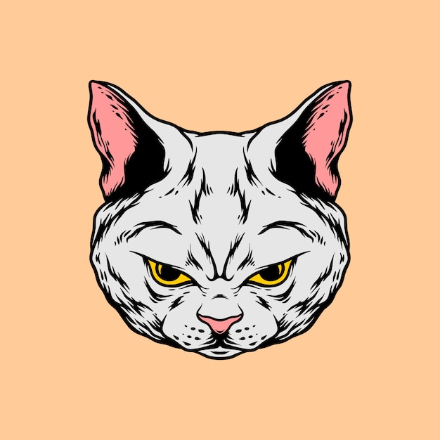 Angry Cat Drawing