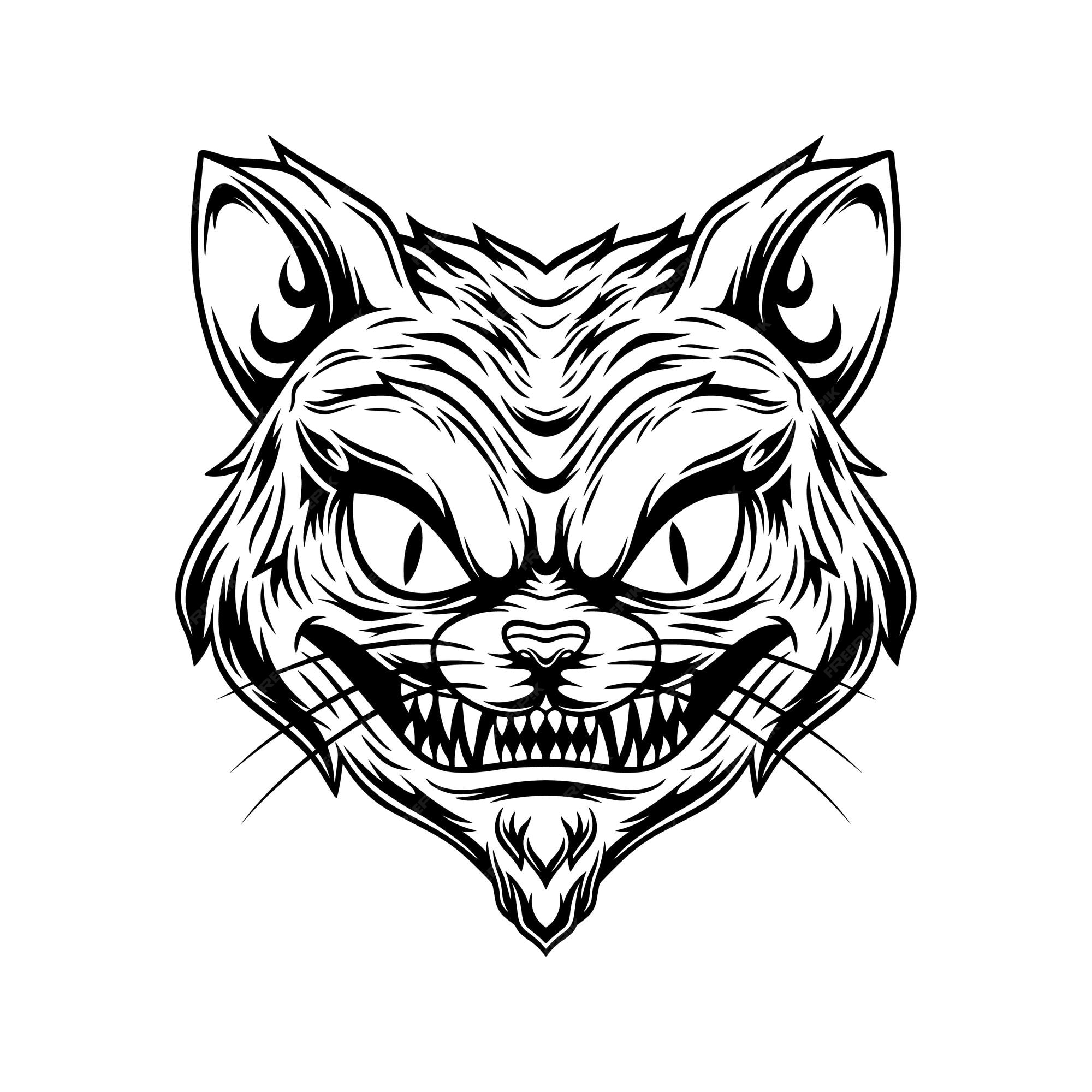 Angry Face Head Cat Vector & Photo (Free Trial)