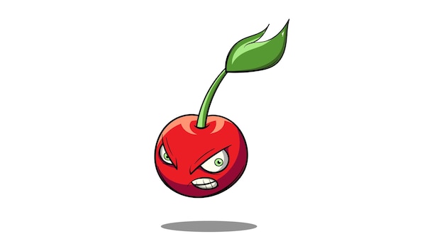 Вектор Шаблон абстрактного векторного дизайна логотипа angry cherry