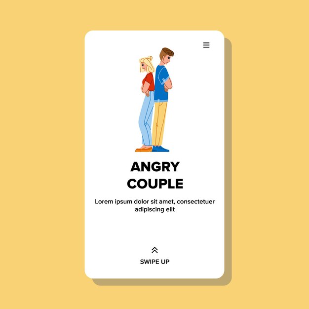 Angry couple vector