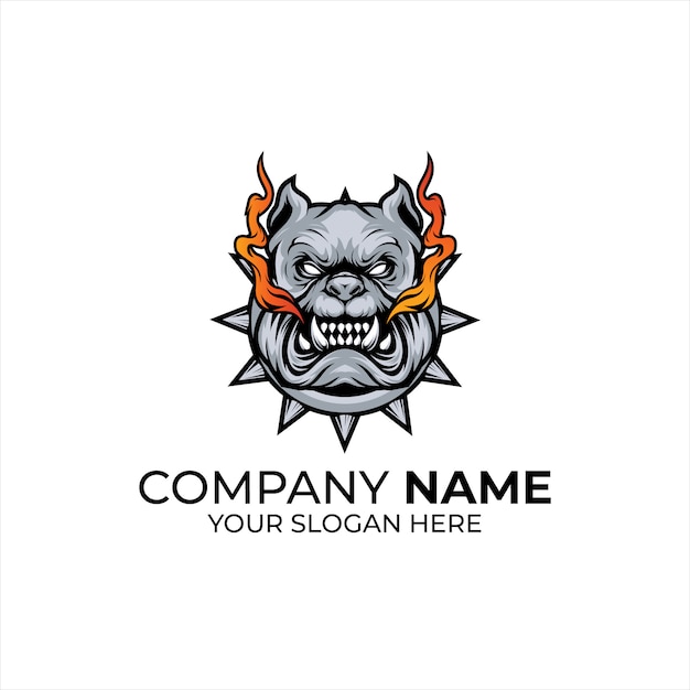 Vector angry dog logo