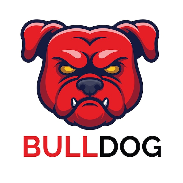 Vector angry dog logo