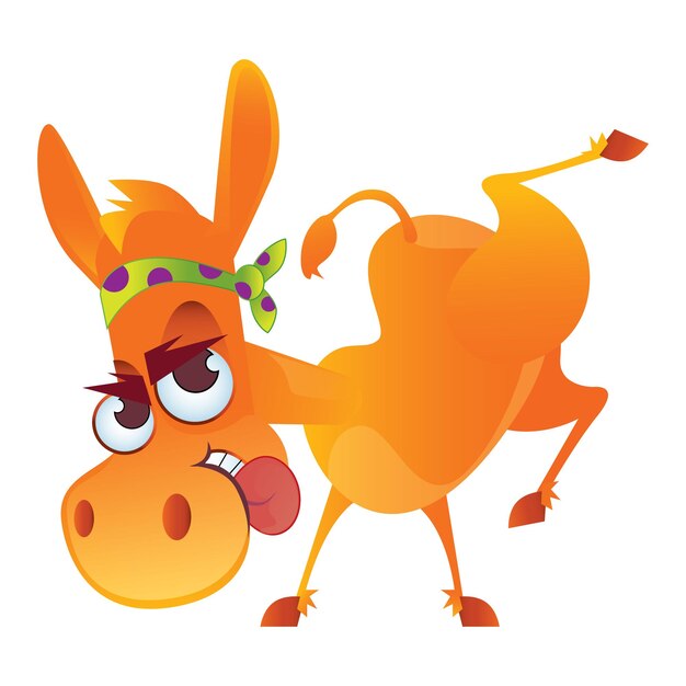 angry donkey vector