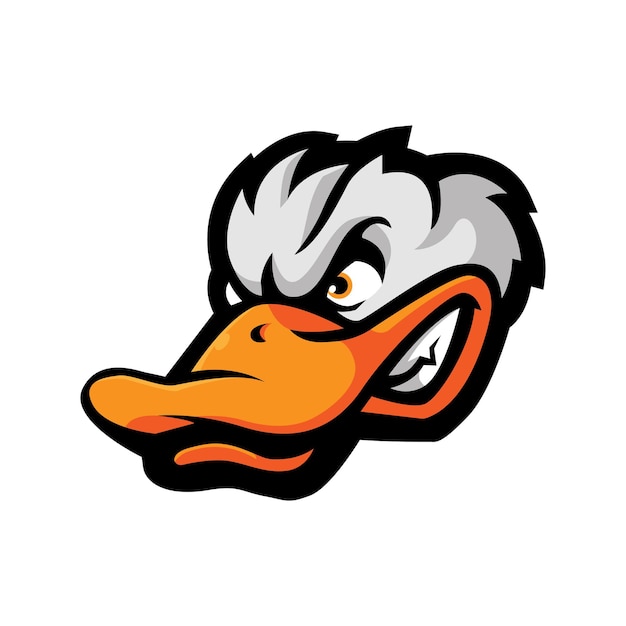 Angry duck hoofd-logo