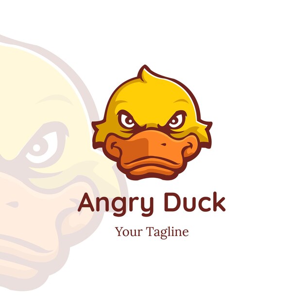 Vector angry duck mascot esport logo design