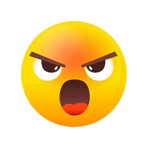 Angry emoji. emoticon for internet or social media vector