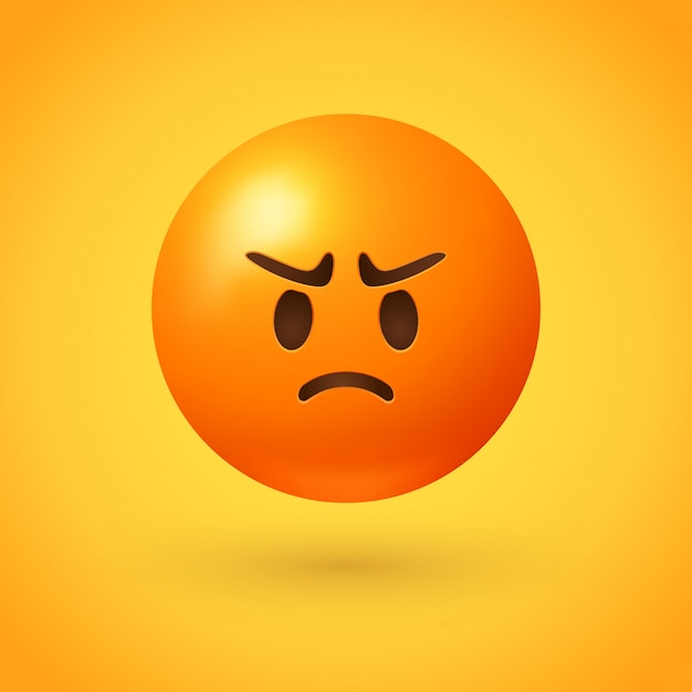 Emoji arrabbiata con la faccia rossa