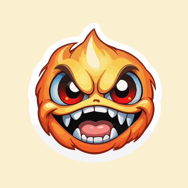 Angry evil fire emoji stickers