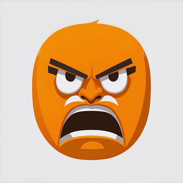 Angry face Emoji reaction symbol icon vector illustration