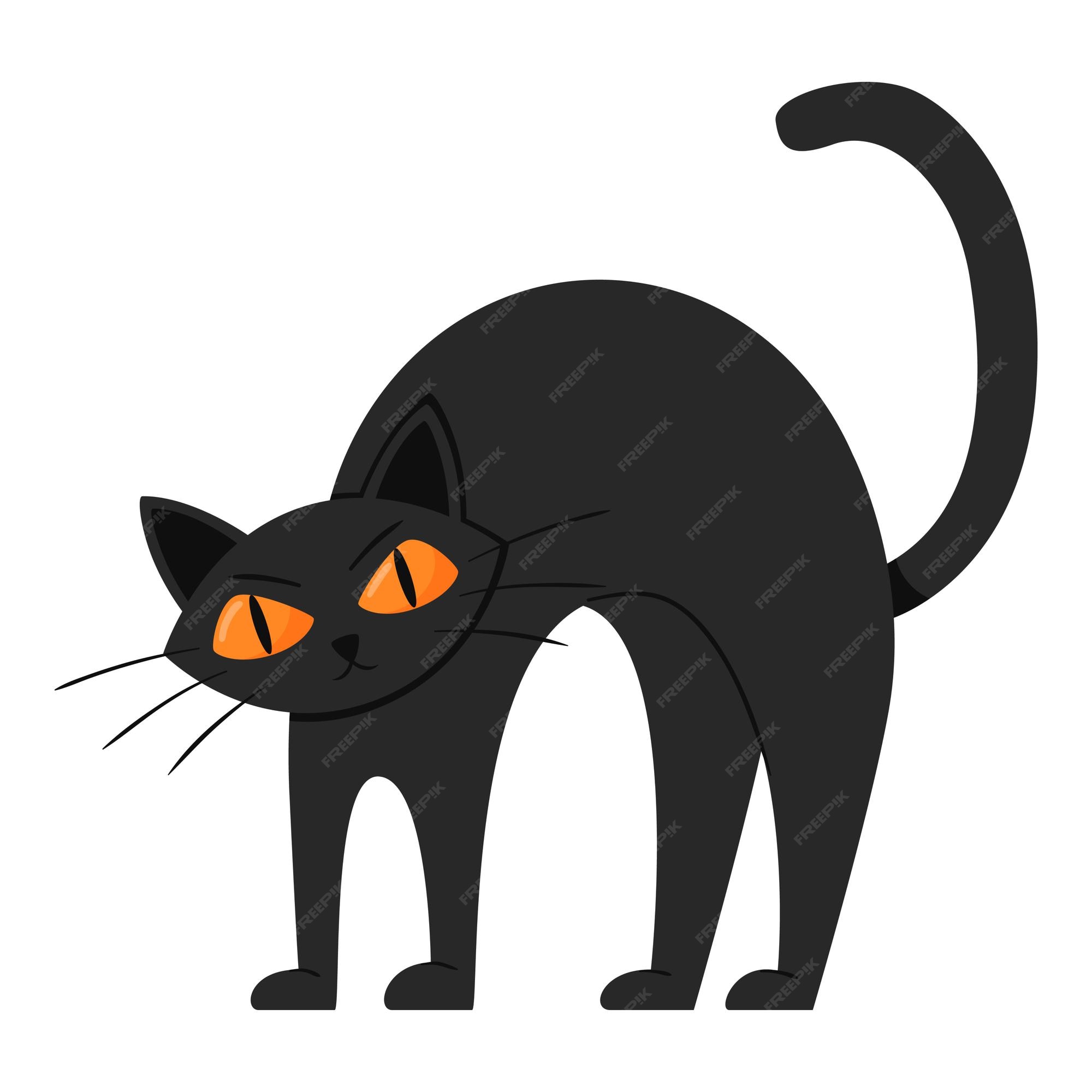 cartoon black cat