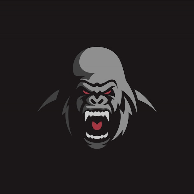 Disegno del logo gorilla arrabbiato