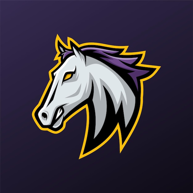 Angry Horse Mascot Logo Vector Illustration Design Animals Mascot logo