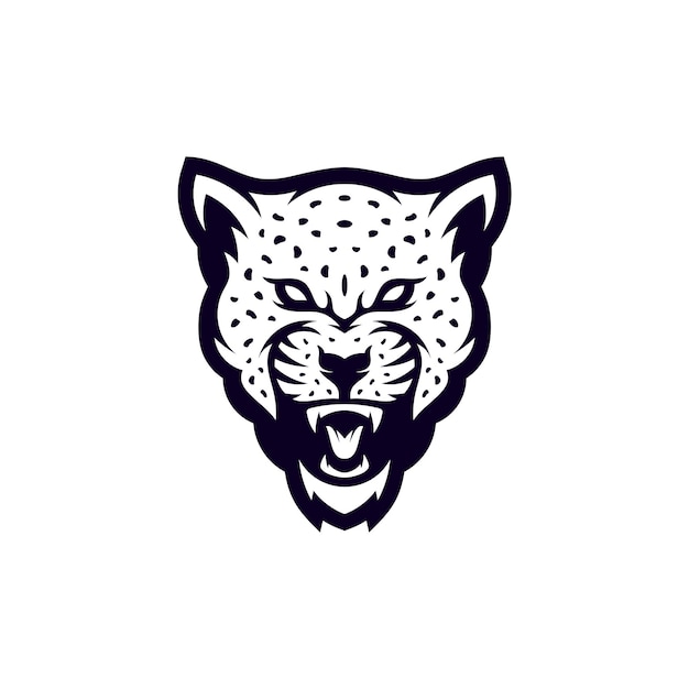 Vector angry jaguar leopard mascot esport logo designs