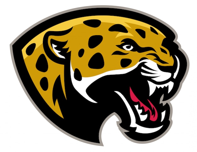 Vector angry leopard mascot